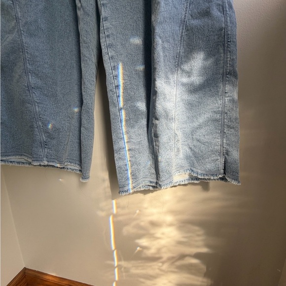 Aerie Wide-Leg Denim Trousers NWT - Picture 3 of 7